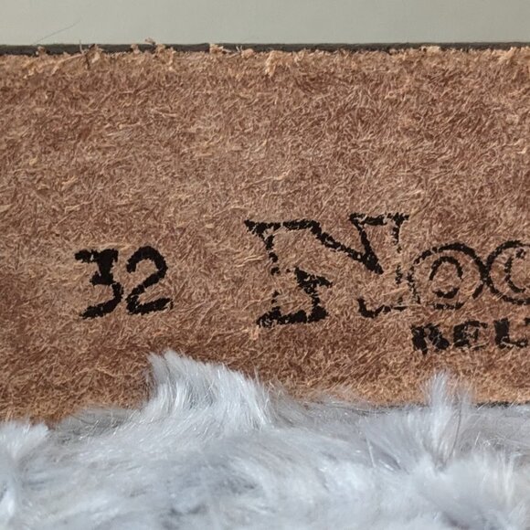 Nocona Leather Belt G908 Tan with Silver Hearts and Buckle 32" - Picture 6 of 6